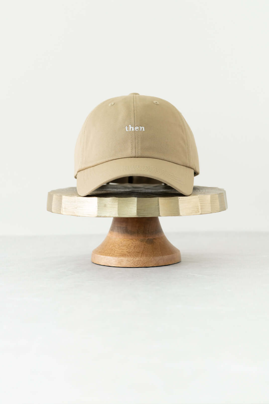 Then Logo 1" - Adjustable Cotton Twill Cap - Khaki