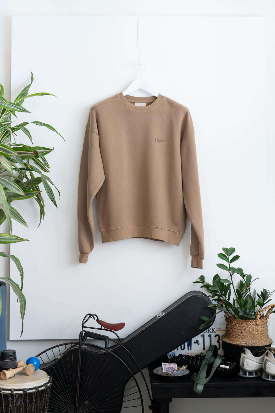 Principle Sweatshirt - Then Logo Embroidered - Brown