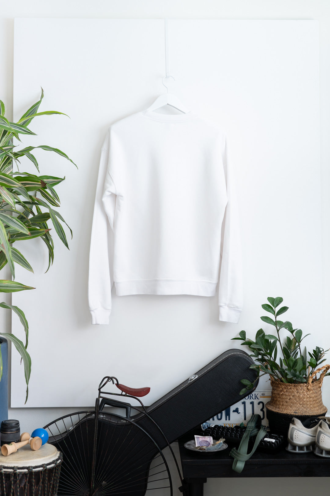 Principle Sweatshirt - Then Logo Embroidered - White