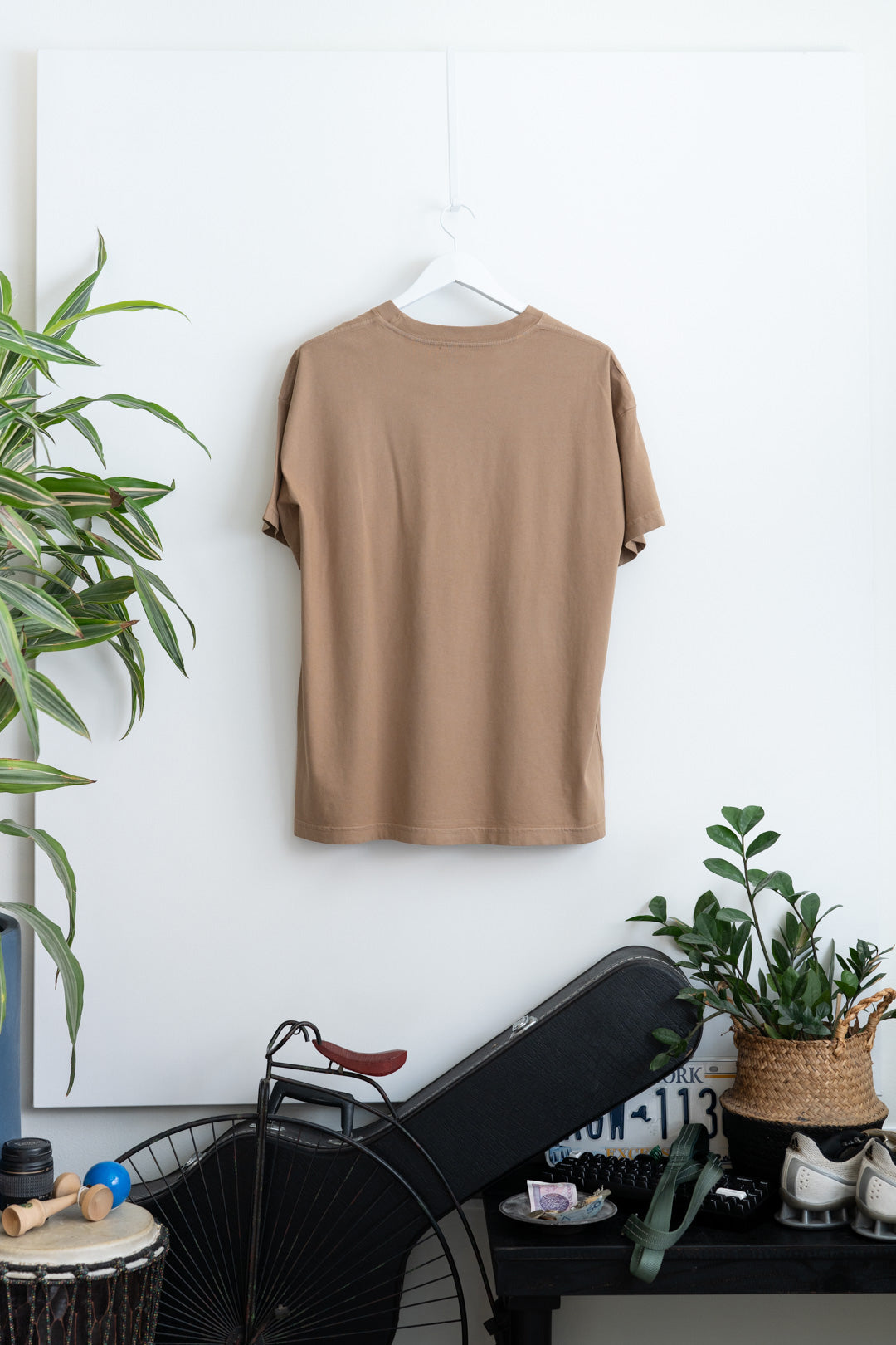 Principle Tee - Drop Shoulder - Then Logo Embroidered - Brown
