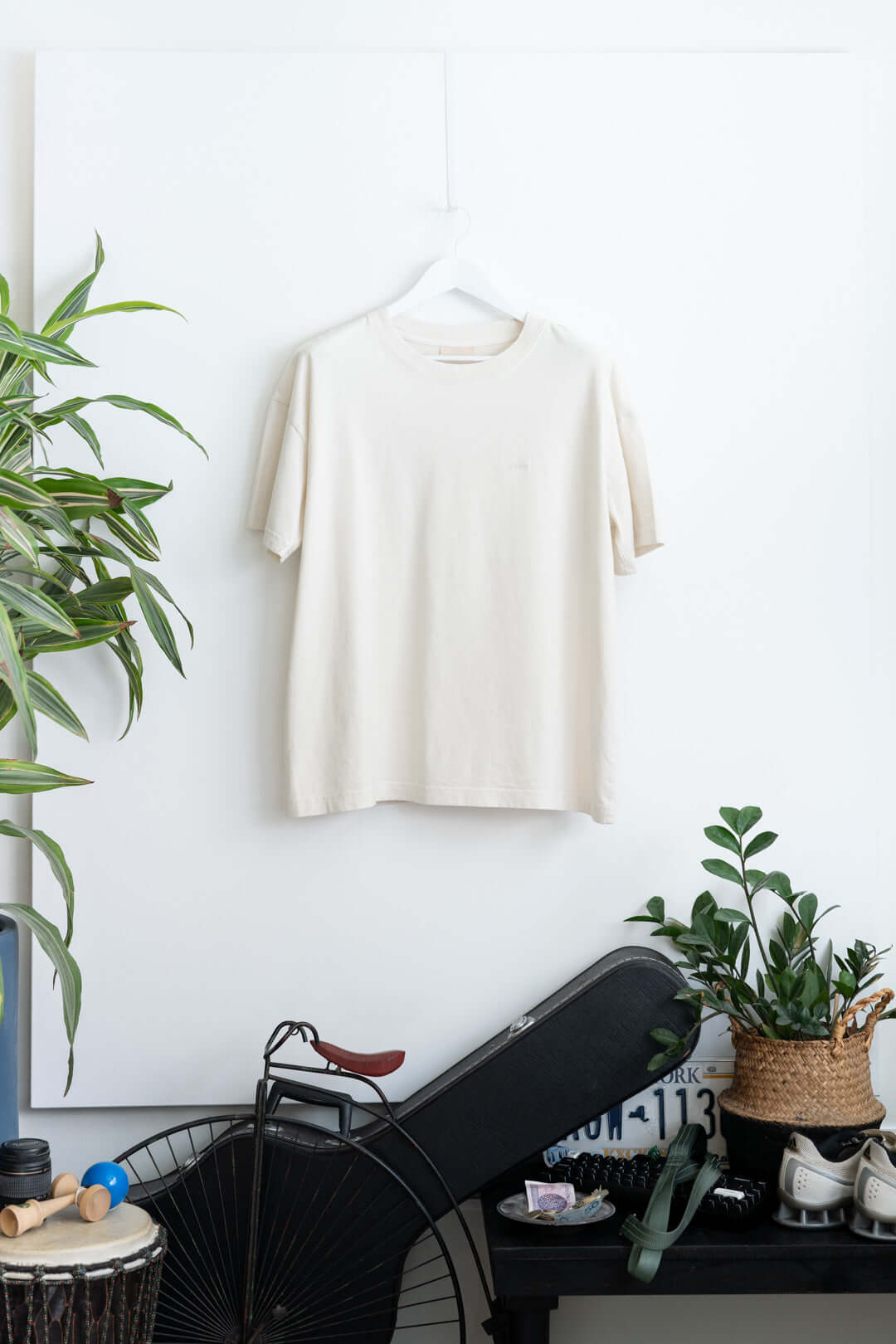 Principle Tee - Drop Shoulder - Then Logo Embroidered - Off-white