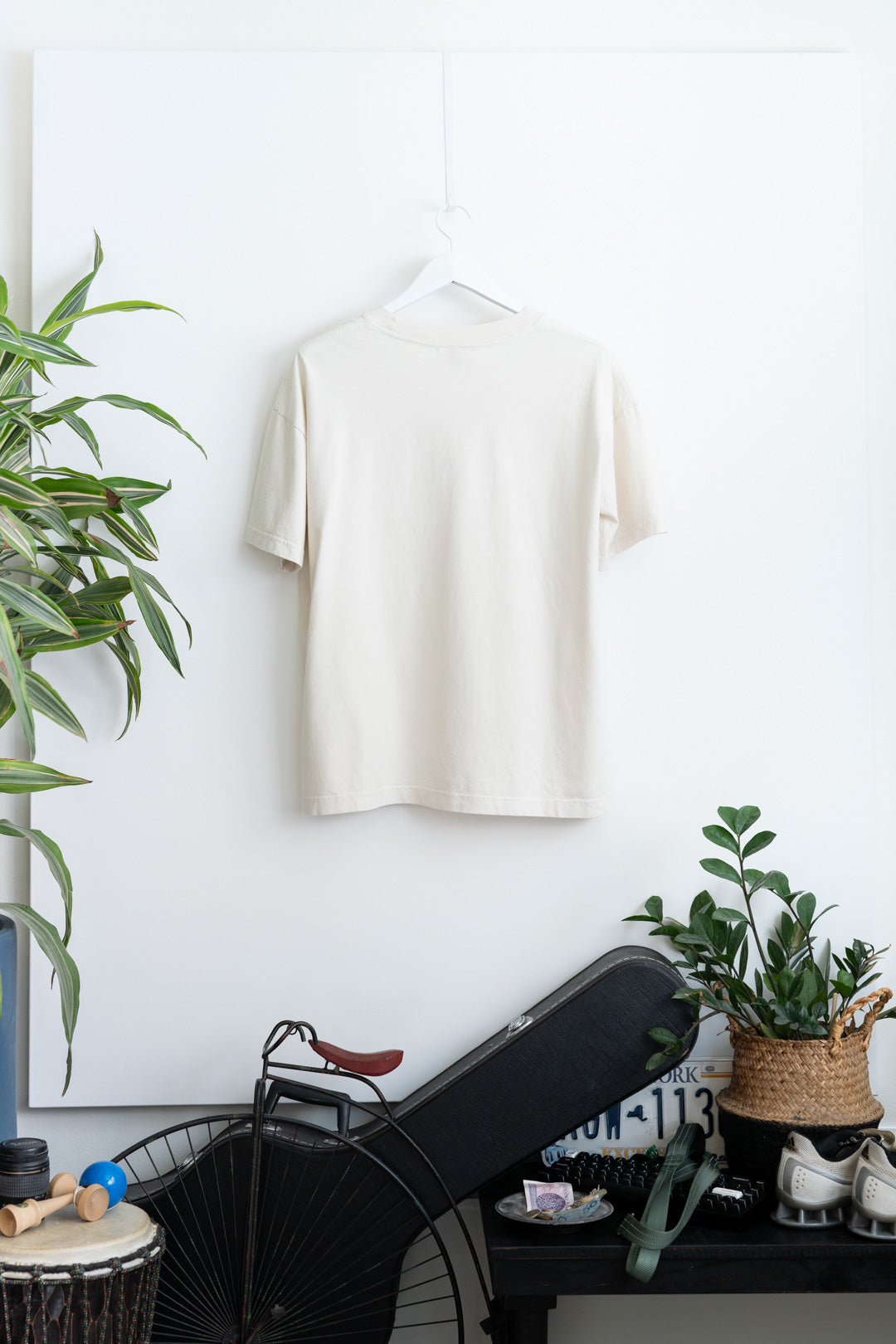 Principle Tee - Drop Shoulder - Then Logo Embroidered - Off-white