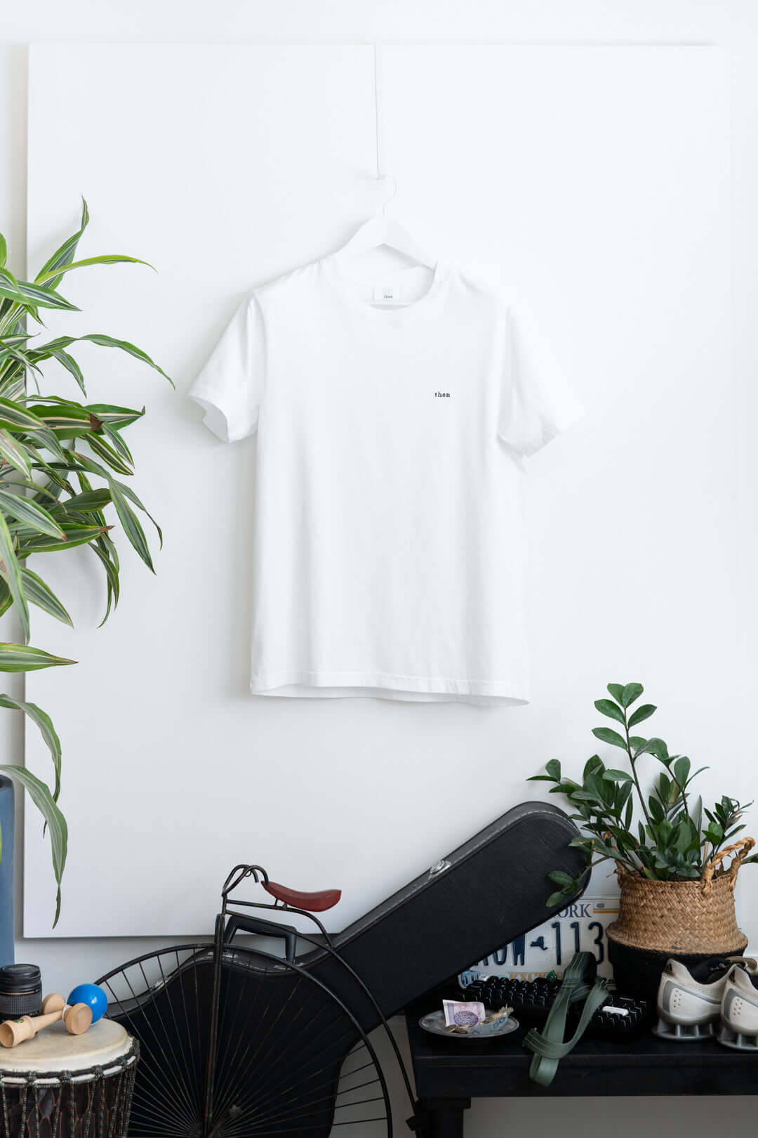 Principle Tee - Then Logo Embroidered - White
